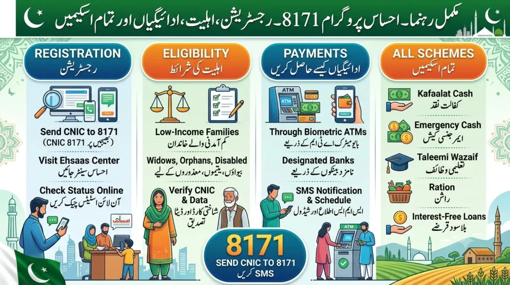 Complete Guide to Ehsaas Program 8171 – Registration, Eligibility, Payments & All Schemes